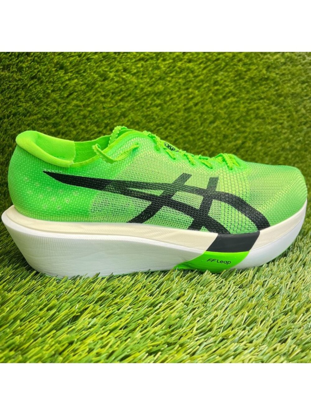 Asics Metaspeed Sky Mens Size 8.5 Green White Athletic Running Shoes Sneakers
